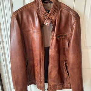 Missani Le Collezioni racer leather jacket
